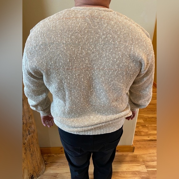 Vintage St Croix Knits Linen Blend Loose Knit V-Neck Sweater - Picture 3 of 9